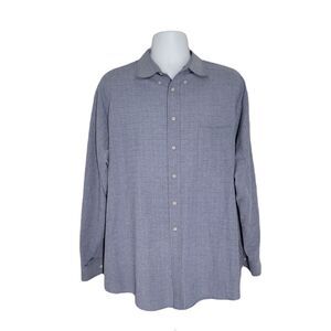 Croft & Barrow Wrinkle Resistant Button Up Collard Shirt ~ Sz 18.5 34/35 ~ Blue